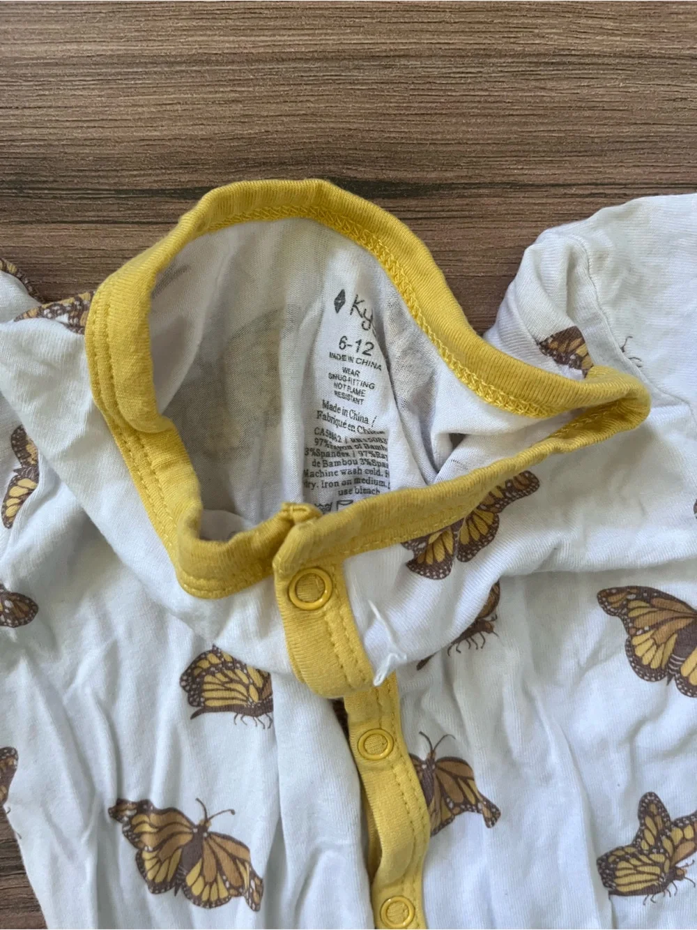 Kyte Baby monarch snap footed romper
